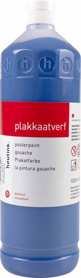 Heutink Plakkaatverf donkerblauw flacon à 1000ml