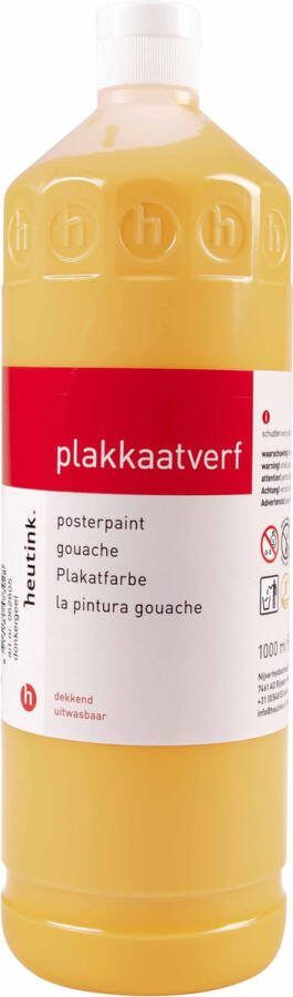 Heutink Plakkaatverf donkergeel- flacon à 1000ml