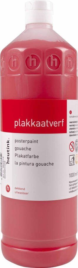 Heutink Plakkaatverf donkerrood flacon à 1000ml