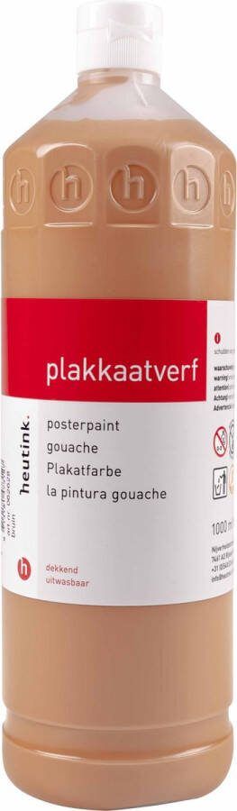 Heutink Plakkaatverf lichtbruin flacon à 1000ml