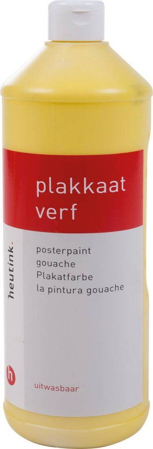 Heutink Plakkaatverf lichtgeel flacon à 1000ml