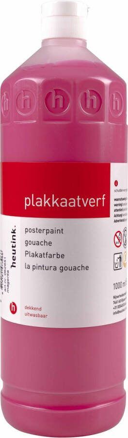 Heutink Plakkaatverf magenta flacon à 1000ml