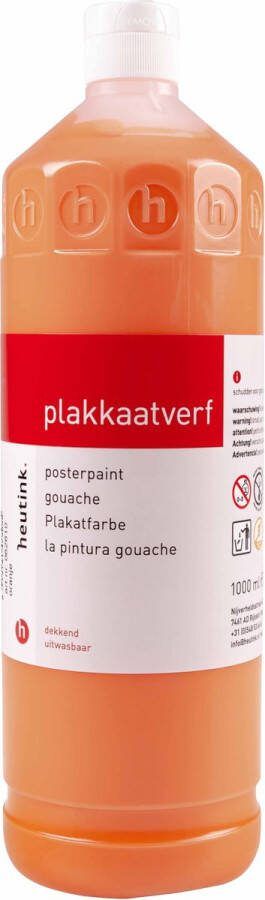 Heutink Plakkaatverf oranje flacon à 1000ml