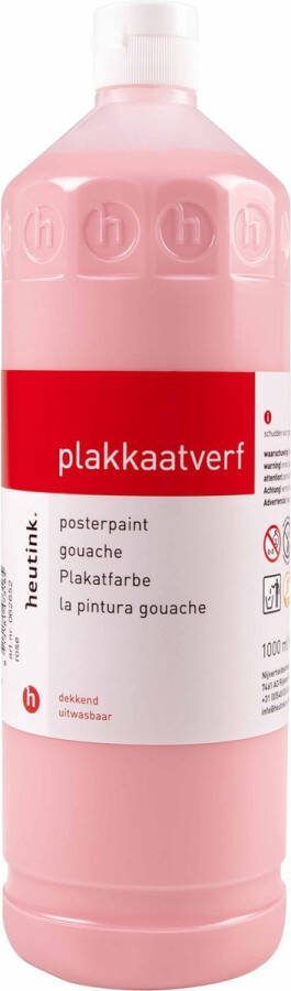 Heutink Plakkaatverf roze- flacon à 1000ml