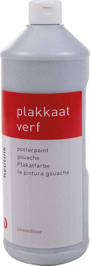 Heutink Plakkaatverf zilver flacon à 1000ml