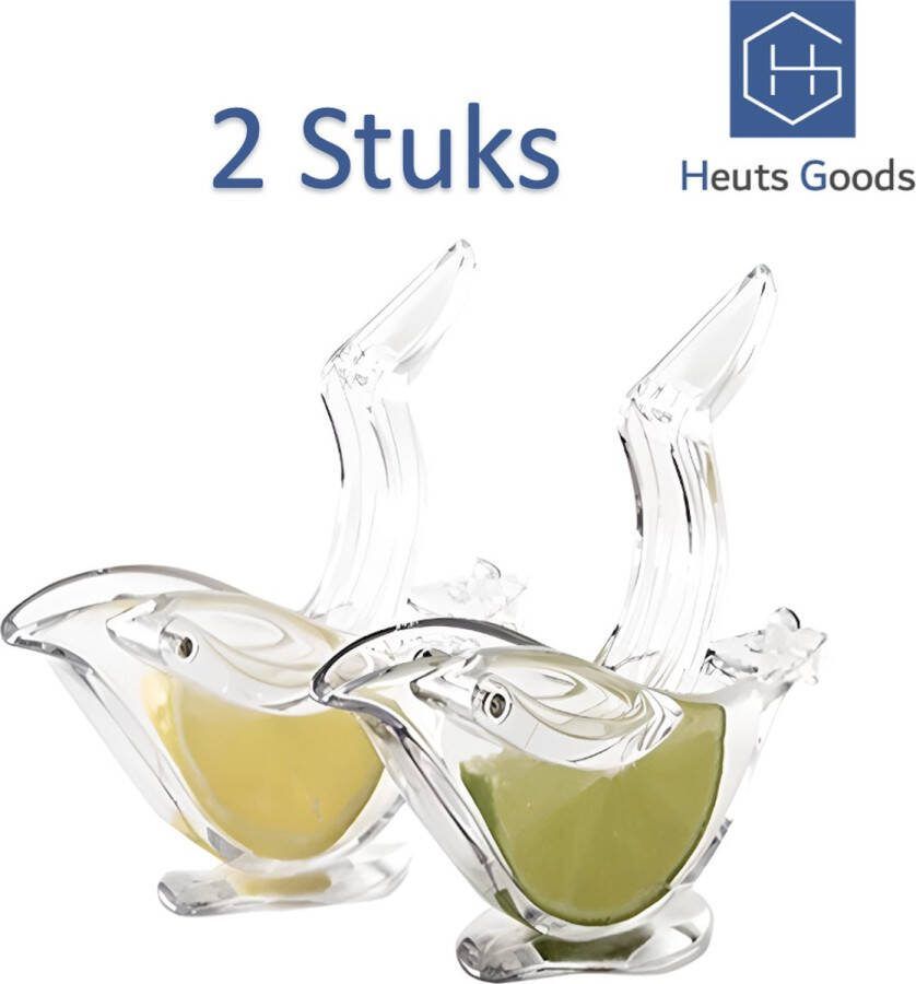 Heuts Goods LUXE Citruspers 2 Stuks Citroenpers Citruspers handmatig Limoenpers Lemon squeezer Decoratieve citroenpers Vaatwasserbestendig Leuke Tafel Accessoire 2 Stuks