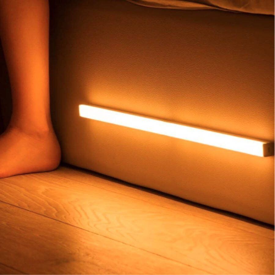 Heuts Goods Nachtlampje met bewegingssensor Wandlamp Binnen USB Oplaadbaar Magnetische Montage LED Licht Inclusief Oplaadkabel Warm Wit Licht 21CM