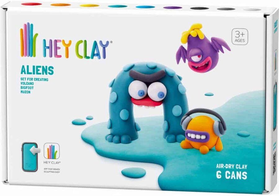 Hey Clay Boetseerklei Aliens 3 figuren Vulcano Bigfoot Muzon