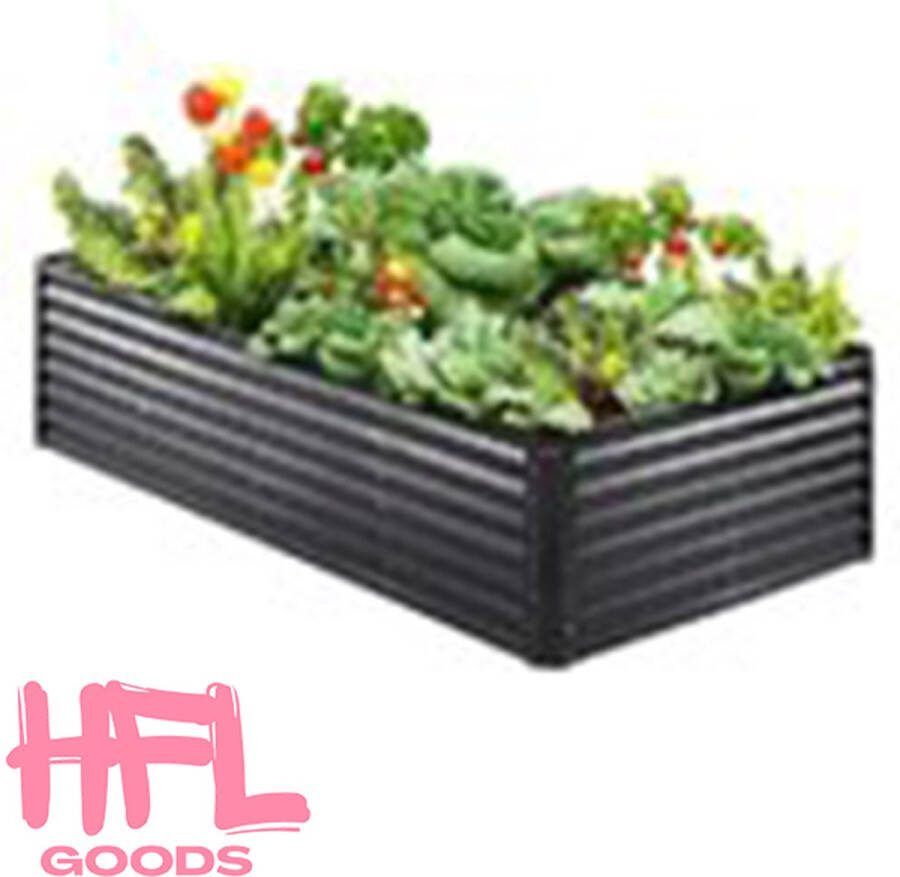 HFL Goods Moestuinbak Plantenrek Metaal Plantenbak voor buiten Bloembak voor buiten Plantenbak van verdikt staal dit zorgt voor een lange levensduur zonder bodem