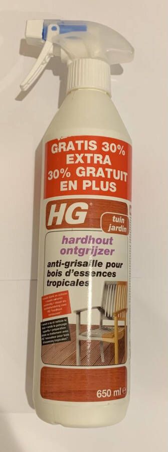 HG Hardhout ontgrijzer 650 ml 30% gratis!