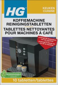HG koffiemachine reinigingstabletten 10 stuks krachtige en veilige ontkalker verlengt de levensduur van de machine