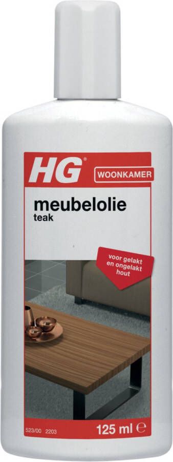 HG meubelolie teak 125ml voor gelakt en ongelakt hout