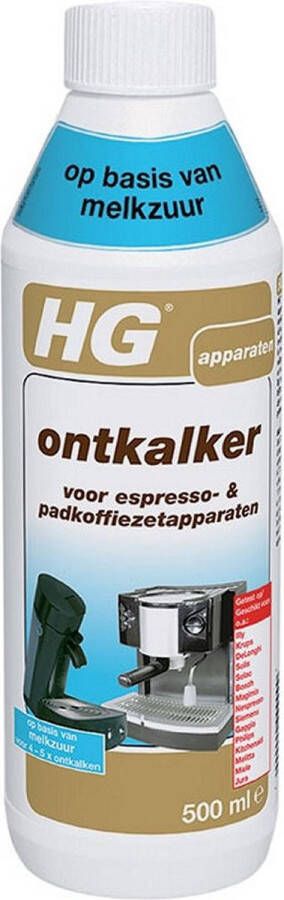 HG Ontkalker Espresso- & Koffiepadmachines Melkzuur 0 5L
