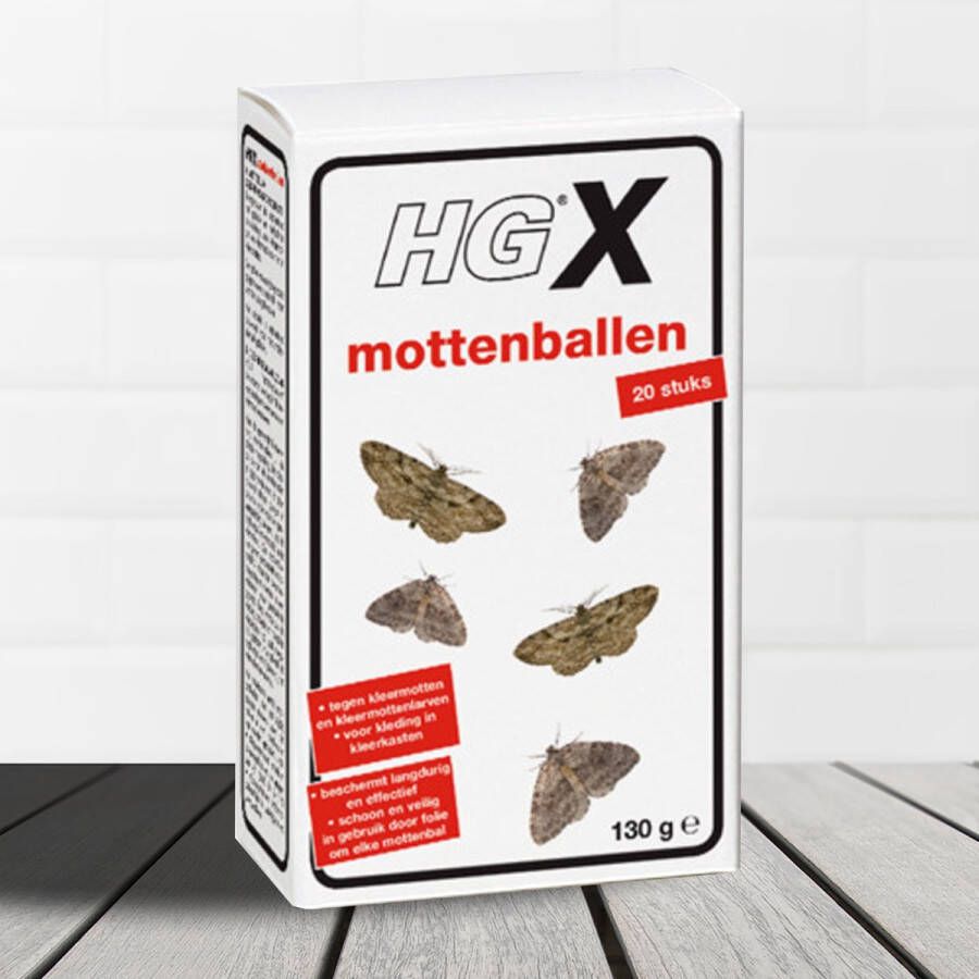 HG X mottenballen 130 gr effectieve bestrijdingsmiddel langdurige bescherming