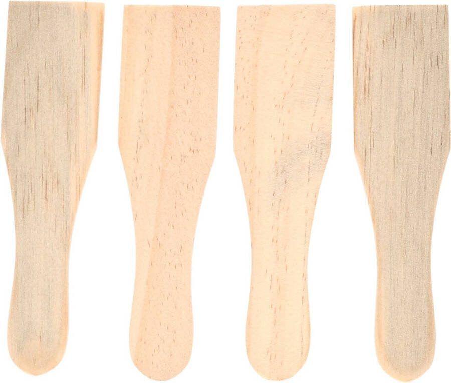 Hi 16x Raclette gourmet spatels hout 14 cm Kleine spateltjes voor gourmetten grillen