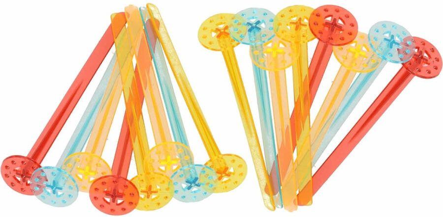 Hi Cocktailstampers 16 stuks roerstaafjes herbruikbaar gekleurd 18 cm kunststof