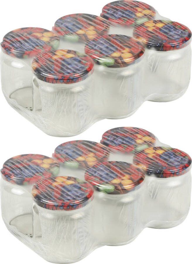 Hi weckpotten inmaakpotten met schroefdop set 12x 540 ml glas
