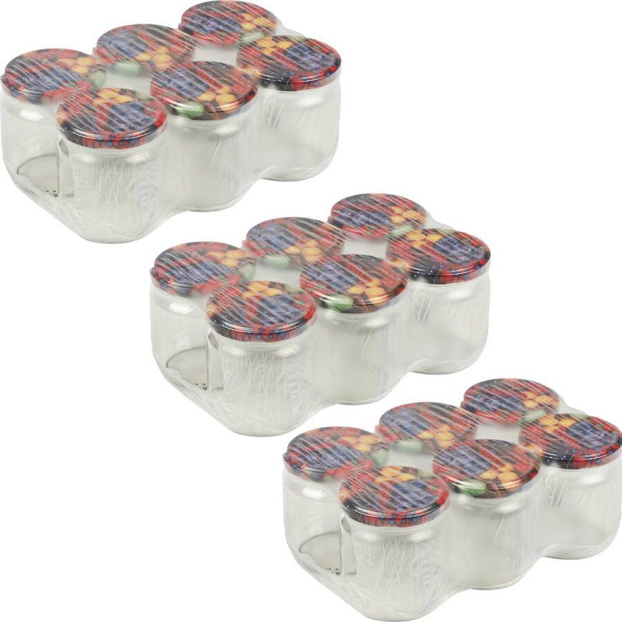 Hi weckpotten inmaakpotten met schroefdop set 24x 540 ml glas