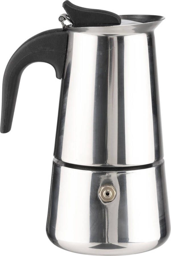 Hi Zilveren percolator espresso koffie apparaat voor 2 kopjes RVS Koffiezetapparaat Koffiezetter voor camping caravan Cafetiere