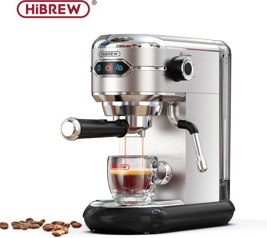HiBrew Koffiezetapparaat Cappuccino met schuim Espressomachine Koffiezetapparaat bonen