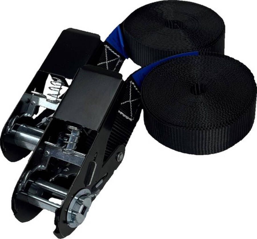 HID BCF-s Spanbanden 25 mm Spanbanden 4 meter 2 stuks Zwart