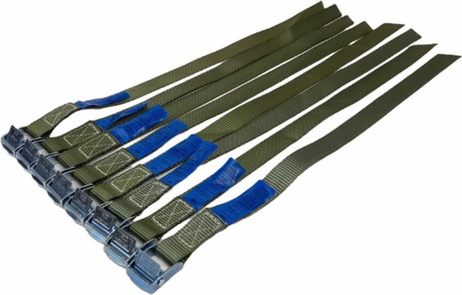 HID BCF-s Spanbanden 0.40 meter 8 stuks Olijfgroen Sjorbanden