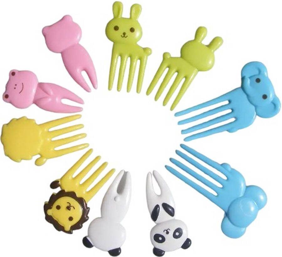 Hiden Dieren prikkers Eierprikkers Fruitprikkers Cupcake versiering Fruit prikker 10 stuks