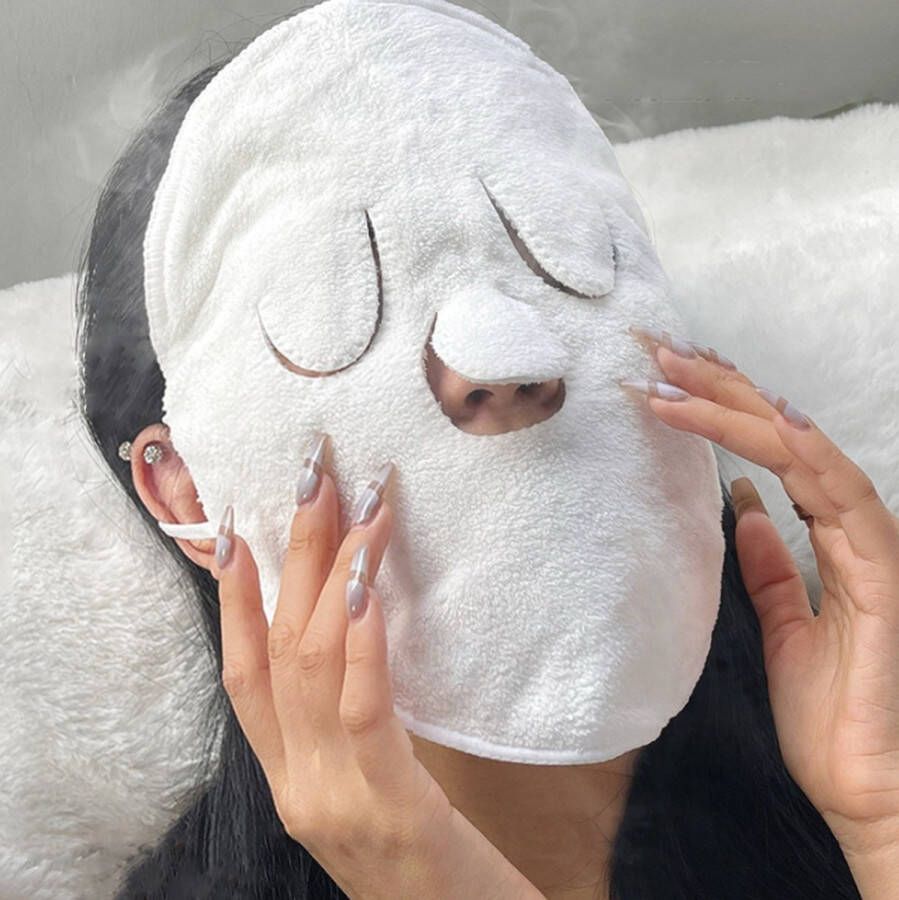 Hiden Gezichtsmasker Badstof Doek Face Cleaning Gezichtshanddoek Gezichtsdoekjes Face Towel Wit