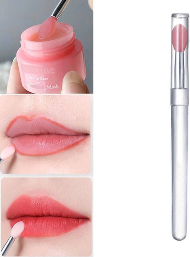 Hiden Lippenpenseel Lip Borstel Make up Kwasten Lip Brush Silicone Herbruikbaar Siliconen