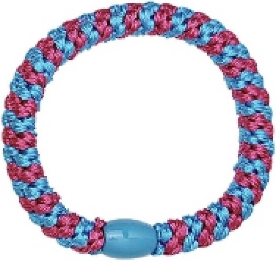 Hidzo Haarelastiekje Elastiek en Armband Blauw en Roze