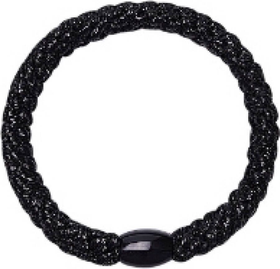 Hidzo Haarelastiekje Elastiek & armband Zwart glitter