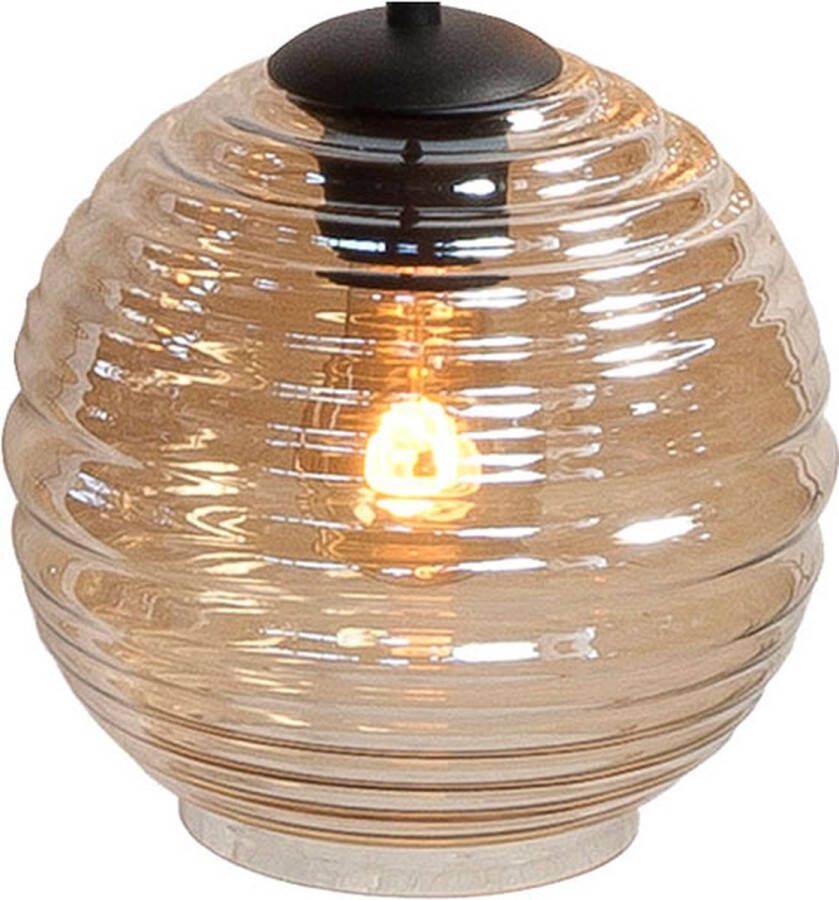 Highlight Fantasy Globe Glas Hanglamp E27 18 5 X 18 5 X 18cm Amber