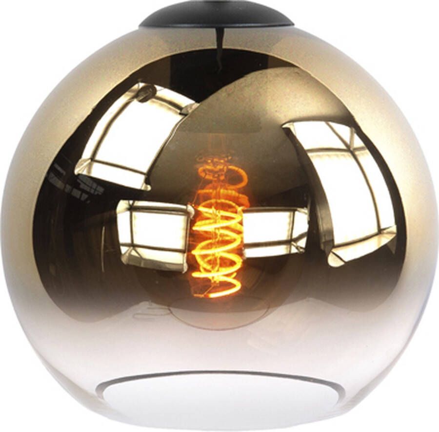 Highlight Fantasy Globe Hanglamp Industrieel interieur Goud H:25cm E27 Voor Binnen Glas Woonkamer Slaapkamer Eetkamer