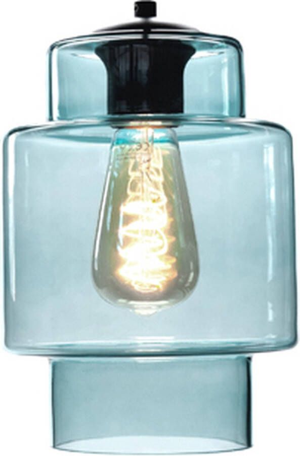 Highlight Industriële Glazen Fantasy Moderno E27 Hanglamp Blauw