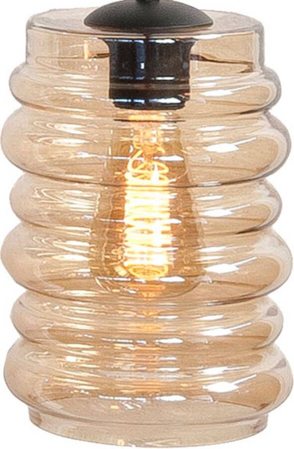 Highlight Fantasy Twist Glas hanglamp E27 15 5 x 15 5 x 21 5cm Amber