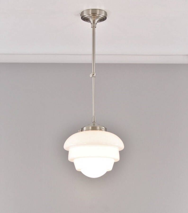 Highlight Hanglamp ArtDeco Oxford opaalglas diameter 1xE27 ⌀ 25 schoollamp jaren20 jaren30