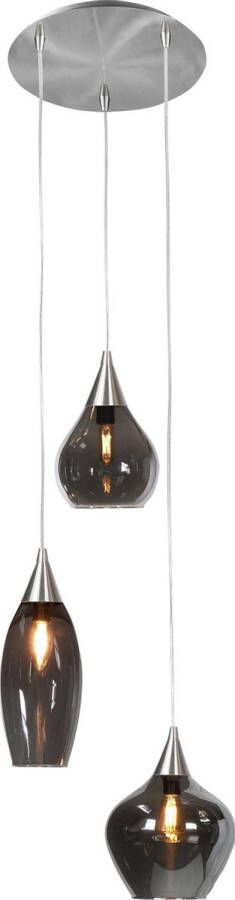 Highlight Hanglamp Cambio 3 lichts Ø 30 cm mat chroom