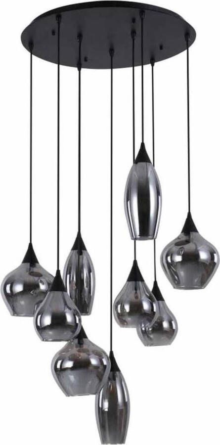 Highlight Hanglamp Cambio 9 lichts Ø 60 cm Vide zwart