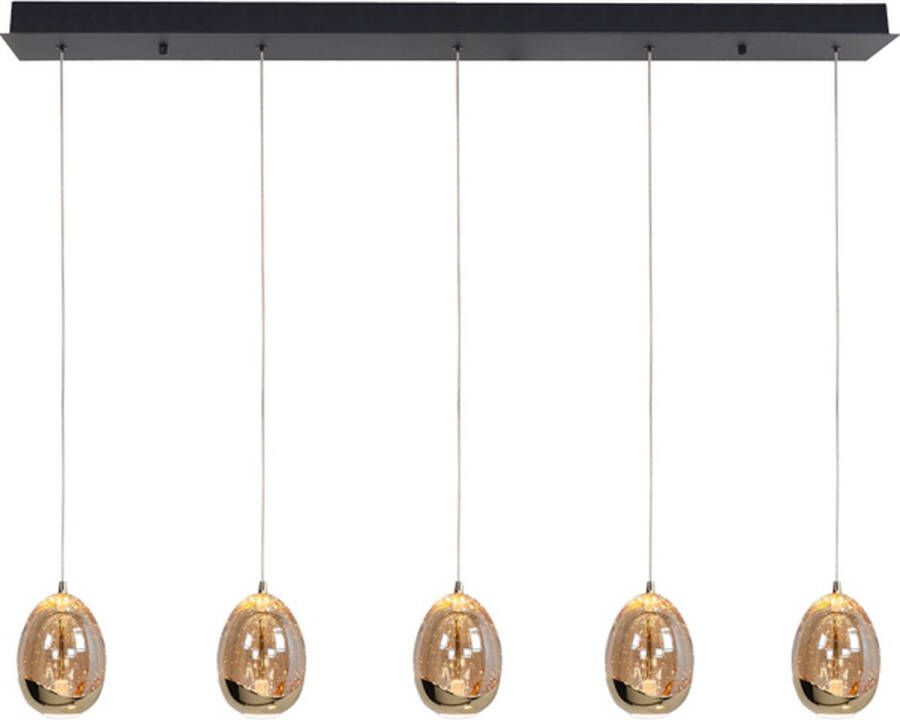Highlight Hanglamp Golden Egg Incl. Geïntegreerde LED- Lengte: 108 cm Zwart