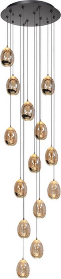 Highlight Hanglamp Golden Egg – Incl. Geïntegreerde LED – Lengte: 50 cm – Zwart