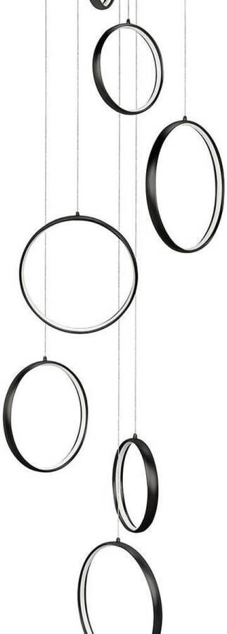 Highlight hanglamp Olympia 8 lichts zwart