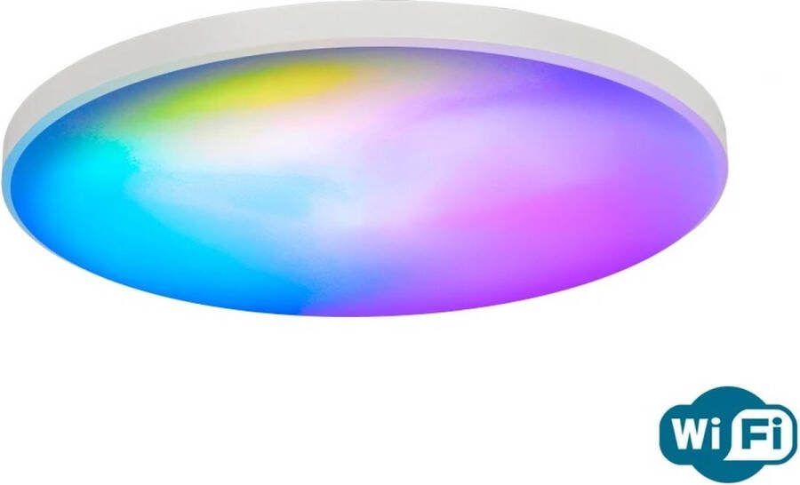 Highsam Plafondlamp wit RGB LED 30W dimbaar WiFi Google Alexa Assist (plafonnière plafond licht)