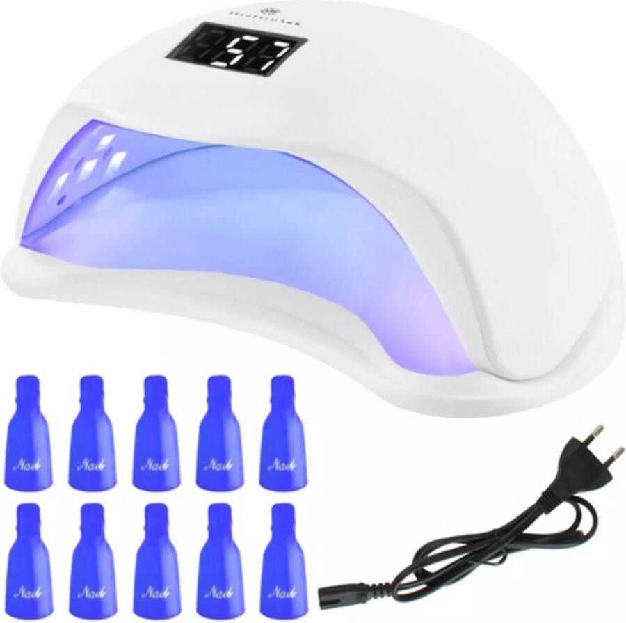 Iso Trade BeautyLushh Professionele 48W. LED Nagellamp Set Incl. 10 Gratis Dermarolling Nagel Clips