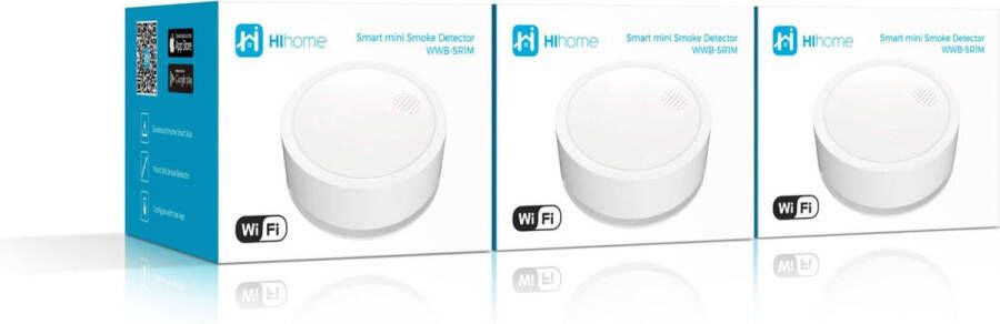 Hihome 3-pack Mini Slimme Rookmelder WiFi
