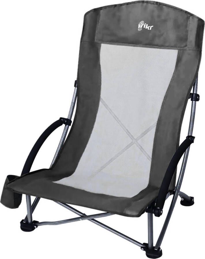 Hikr Vouwstoel 250KG & 600D Oxford Opvouwbare vissersstoel & campingstoel Strandstoel Lage kampeerstoel Lichtgewicht & compacte ligstoel