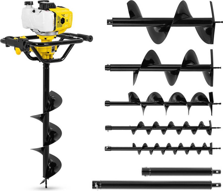 Hillvert Grondboorset 2.3 kW incl. 6 grondboren en 2 verlengstukken