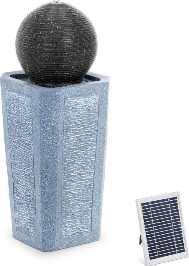 Hillvert Tuinfontein op zonne-energie Bal op Zuil LED Verlichting