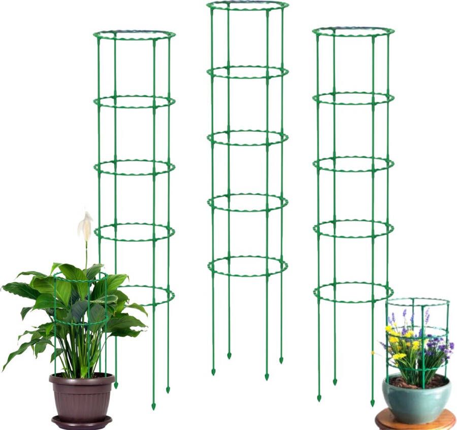 Hilvard Plantensteun Klimplantenrek Tomatenspiraal Plantenstok- Bindmaterialen Kamerplant Buitenplant Lente 85cm 3 stuks