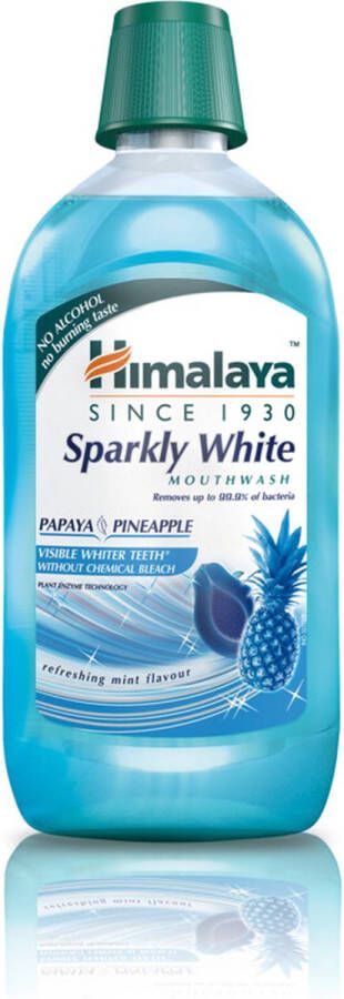 Himalaya Herbals Himalaya Sparkly White Mondwater 450 ml Zonder Alcohol Whitening Plant Enzyme Formule