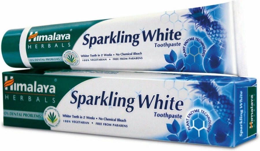 Himalaya Tandpasta 'Sparkling White' natuurlijke ingrediënten geen fluoride 150 gram